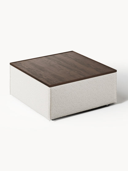 Sofa-Hocker Lennon aus Bouclé mit Stauraum