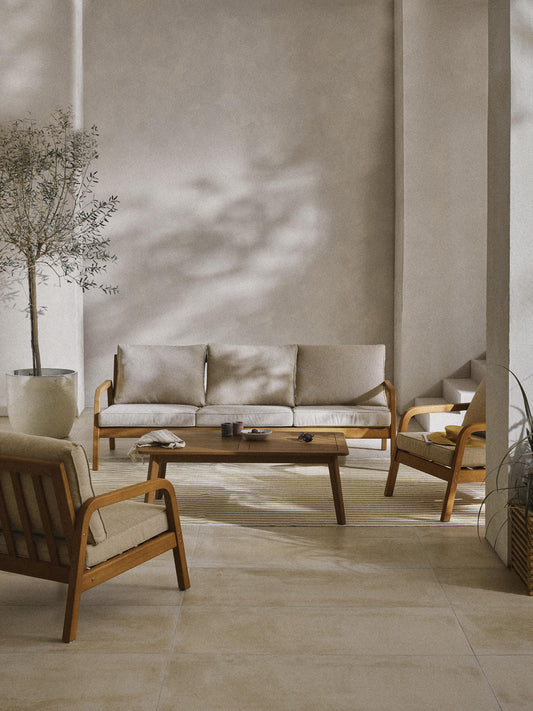Garten-Lounge-Set Bergen aus Eukalyptusholz, 4er-Set