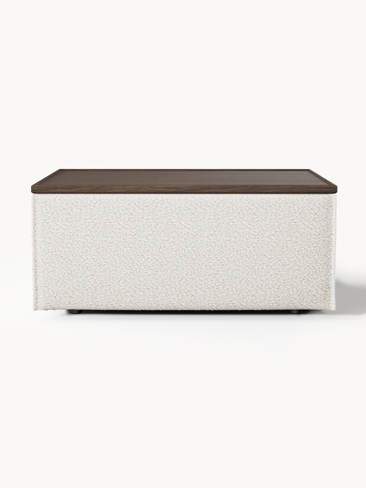 Sofa-Hocker Lennon aus Bouclé mit Stauraum