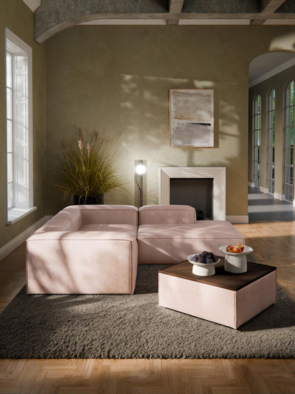 Sofa-Hocker Lennon aus Leinen-Mix mit Stauraum