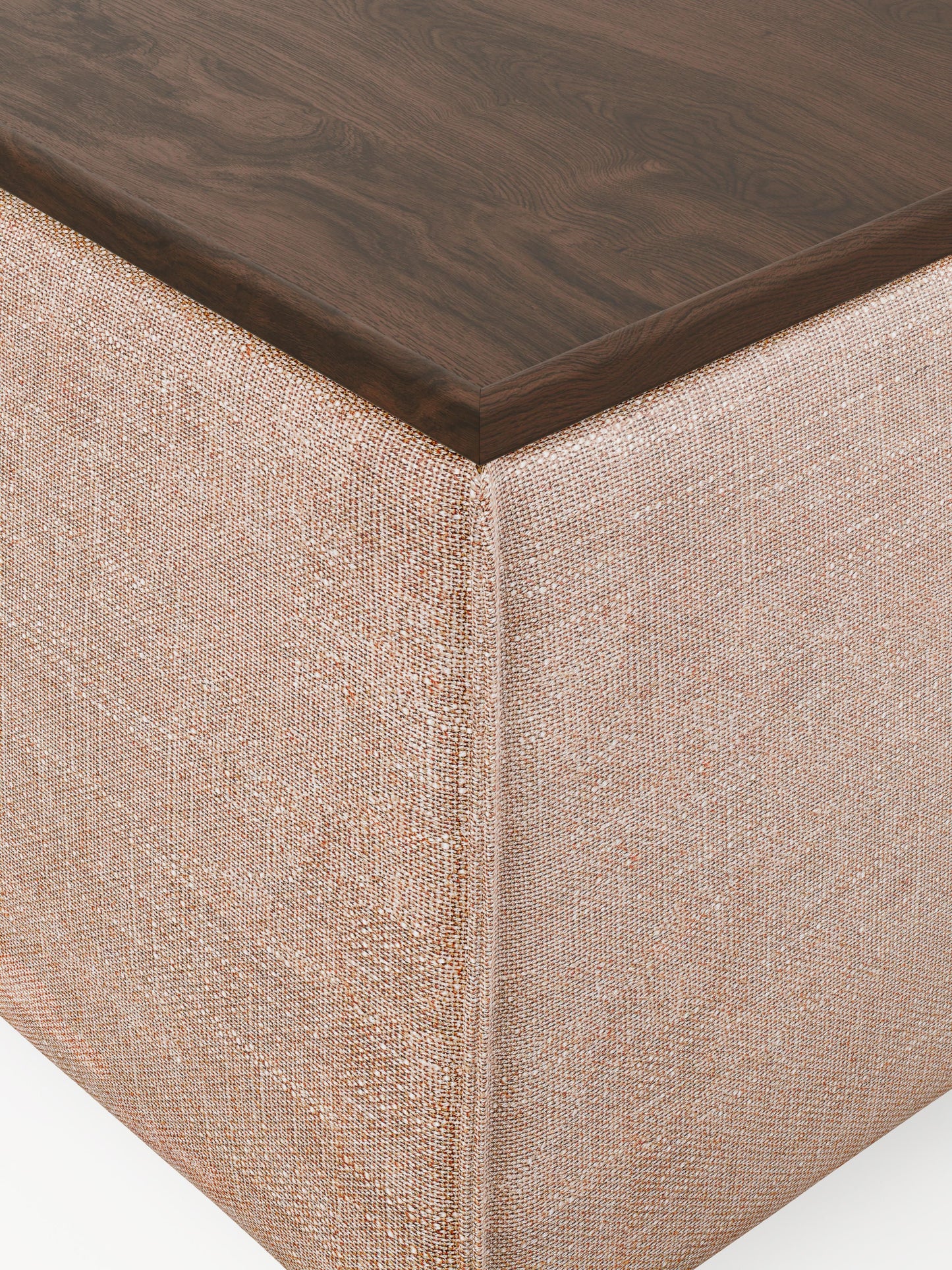 Sofa-Hocker Lennon aus Leinen-Mix mit Stauraum