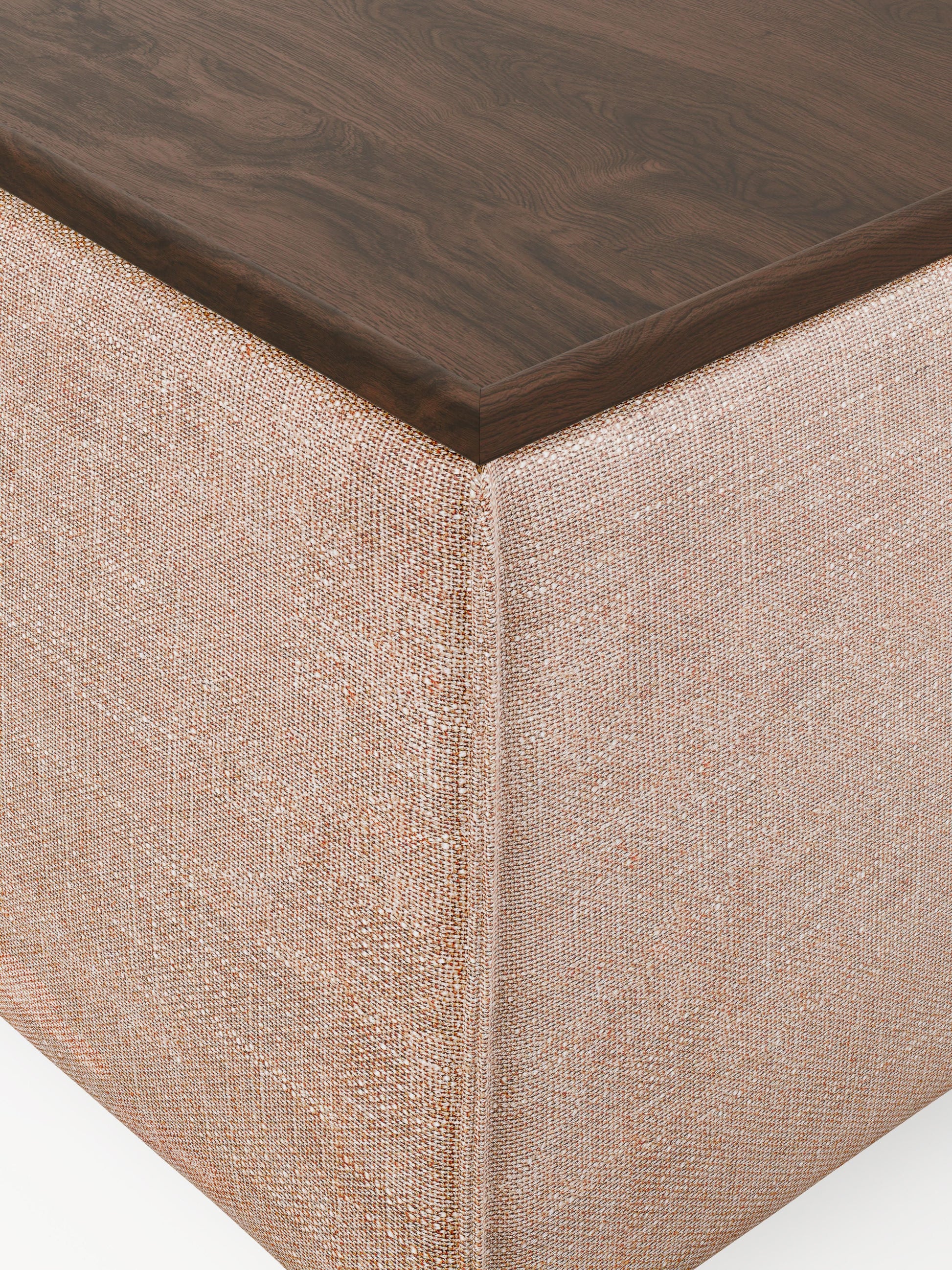 Sofa-Hocker Lennon aus Leinen-Mix mit Stauraum