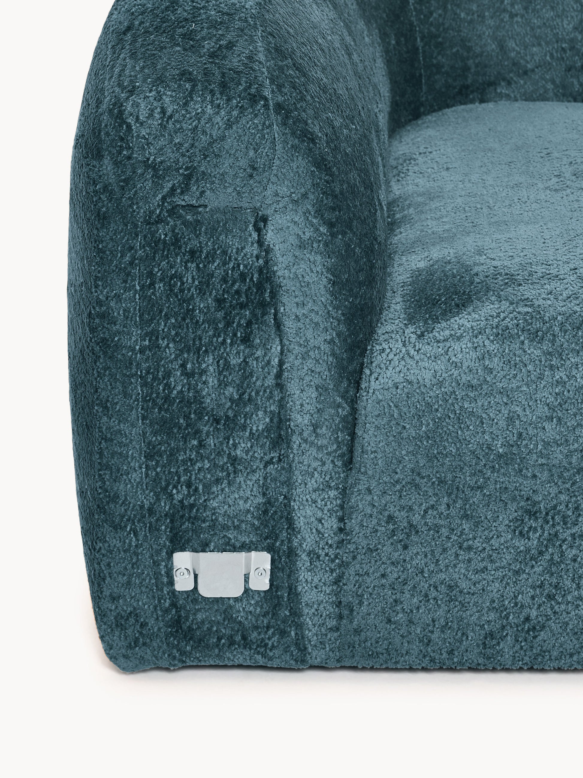 Rundes Teddy-Bouclé-Eckmodul Wolke