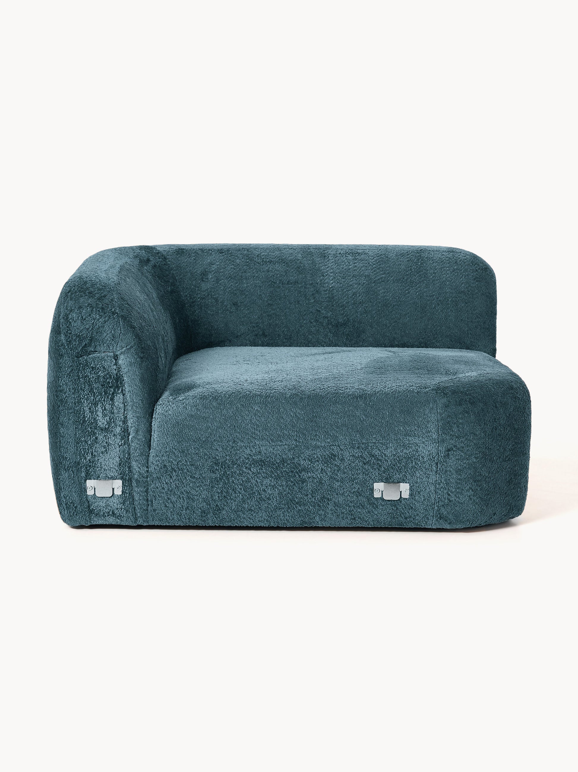 Rundes Teddy-Bouclé-Eckmodul Wolke