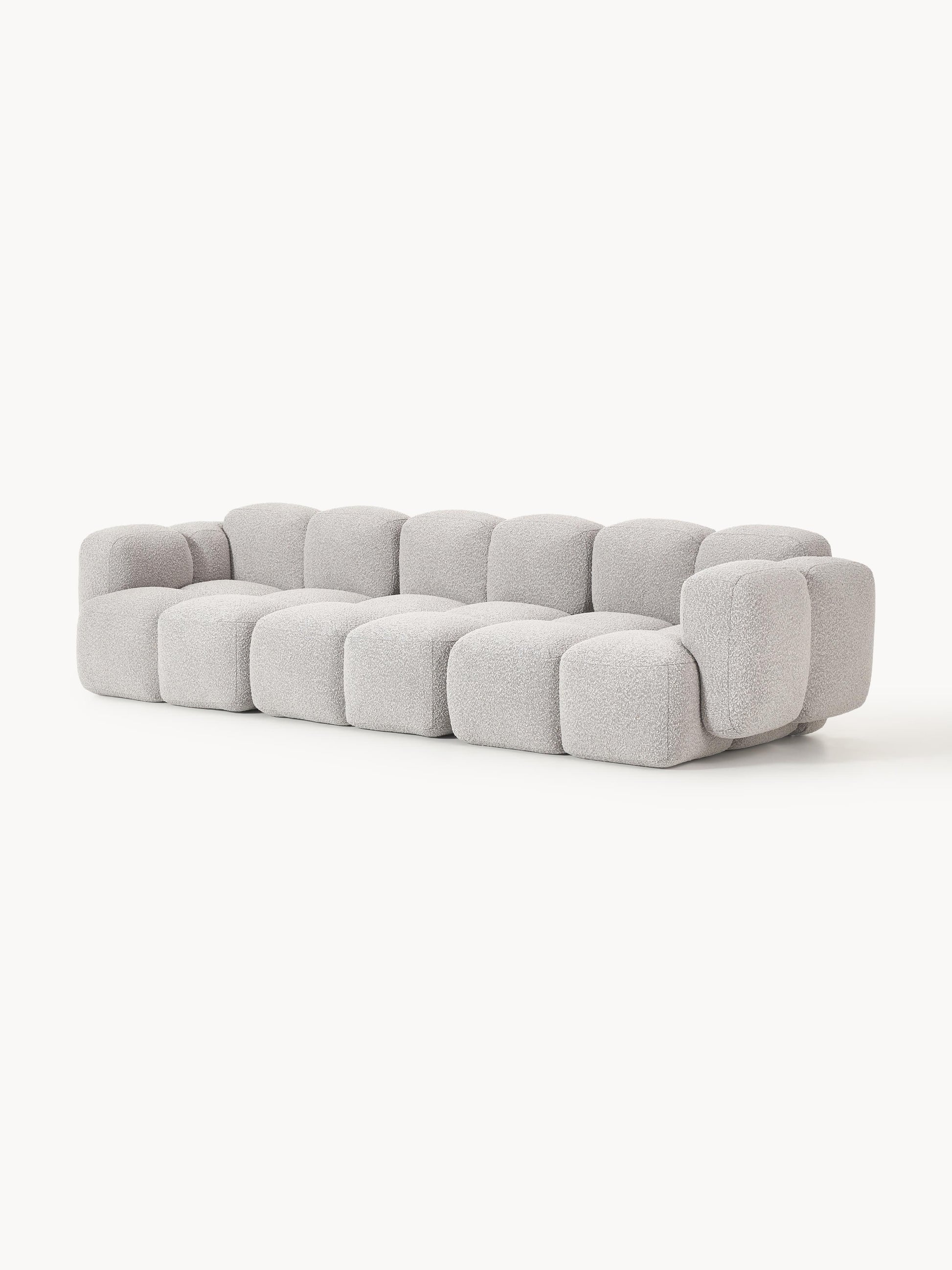 Modulares Sofa Tayla (4-Sitzer) aus Bouclé