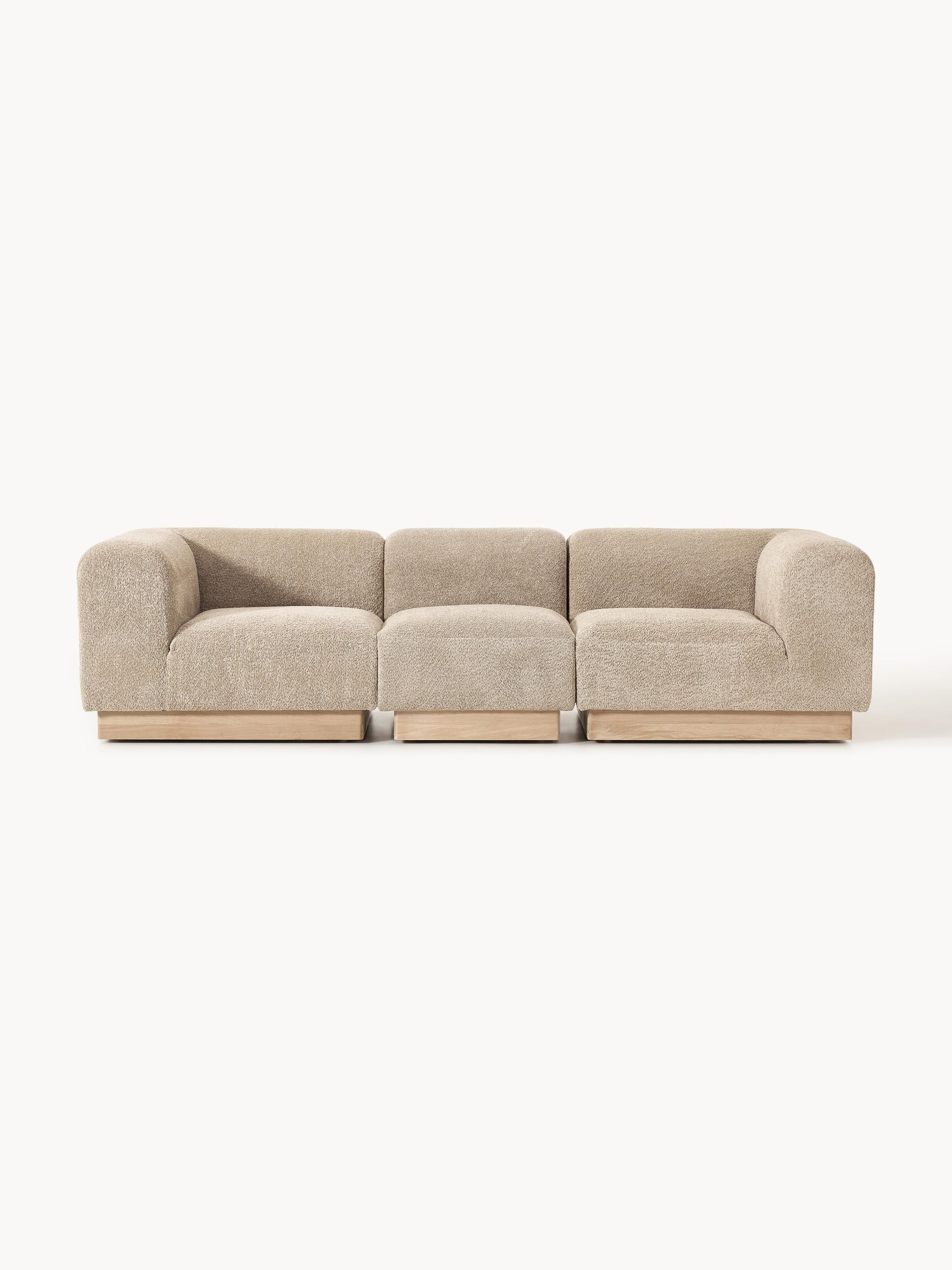 Galeriebild 1 - Modulares Sofa Natalie (3-Sitzer) aus Teddy-Bouclé
