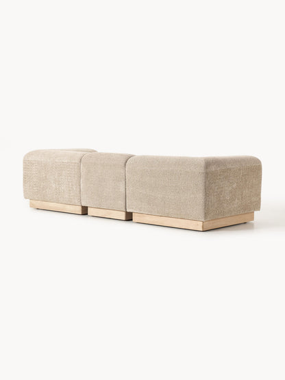 Modulares Sofa Natalie (3-Sitzer) aus Teddy-Bouclé