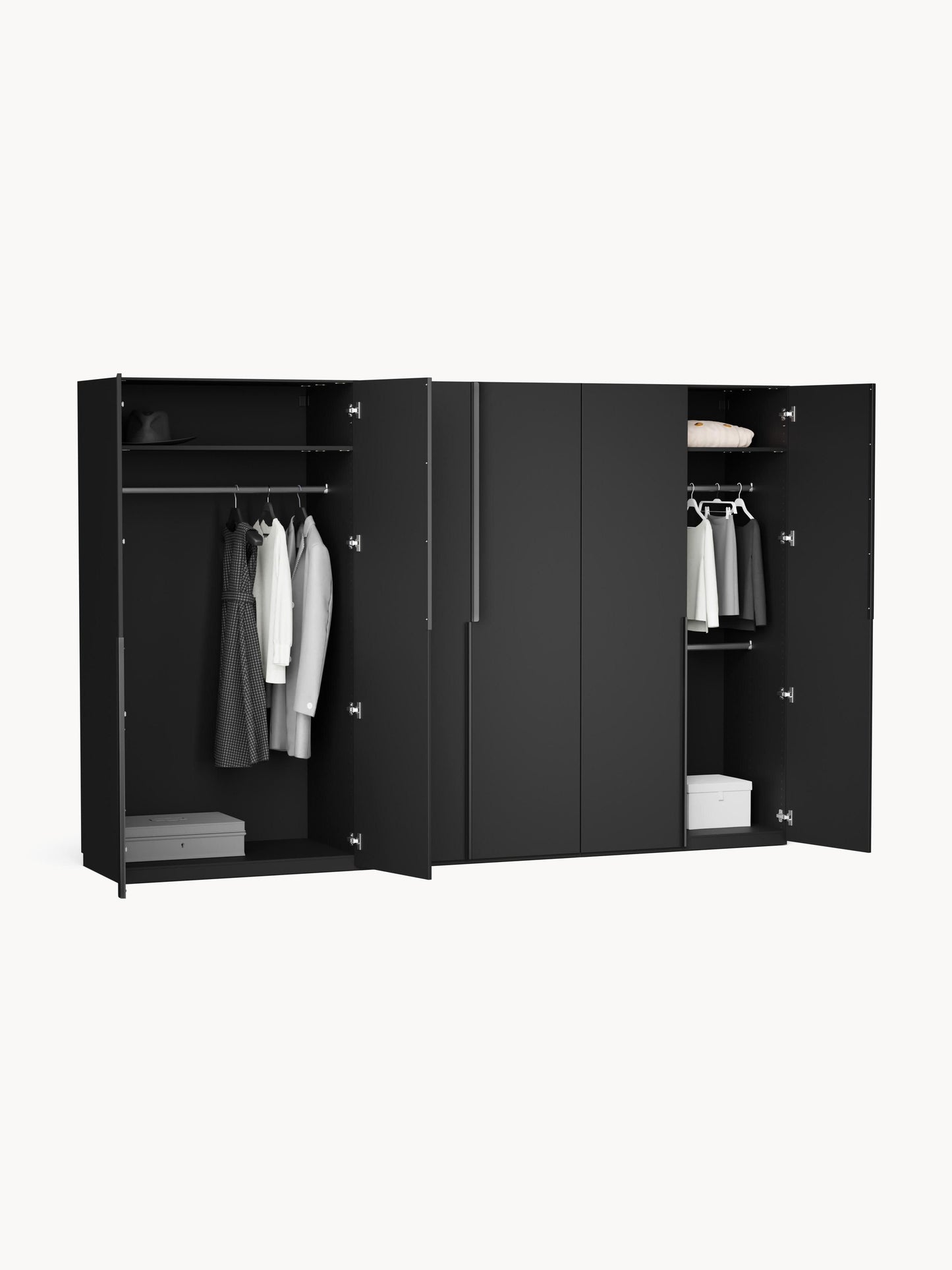Modularer Drehtürenschrank Leon, 300 cm Breite, in verschiedenen Größen