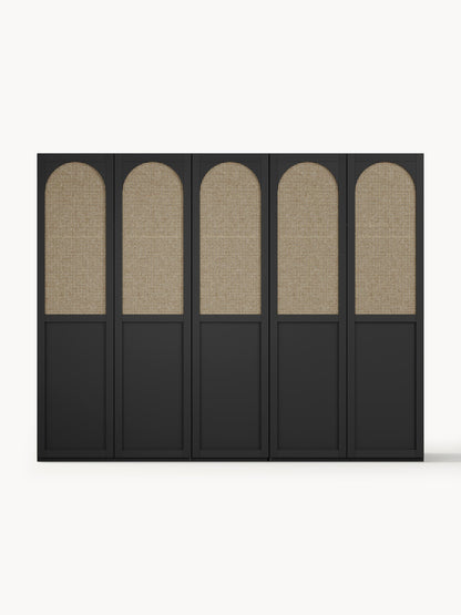 Modularer Drehtürenschrank Jeanne, 250 cm Breite, in verschiedenen Größen