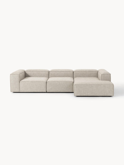 Galeriebild 1 - Modulares Ecksofa Lennon (4-Sitzer) aus Leinen-Mix