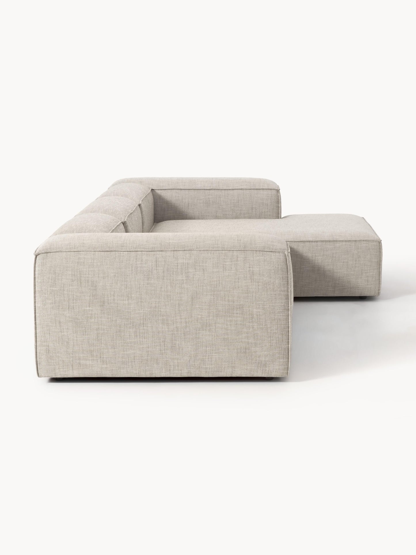 Modulares Ecksofa Lennon (4-Sitzer) aus Leinen-Mix