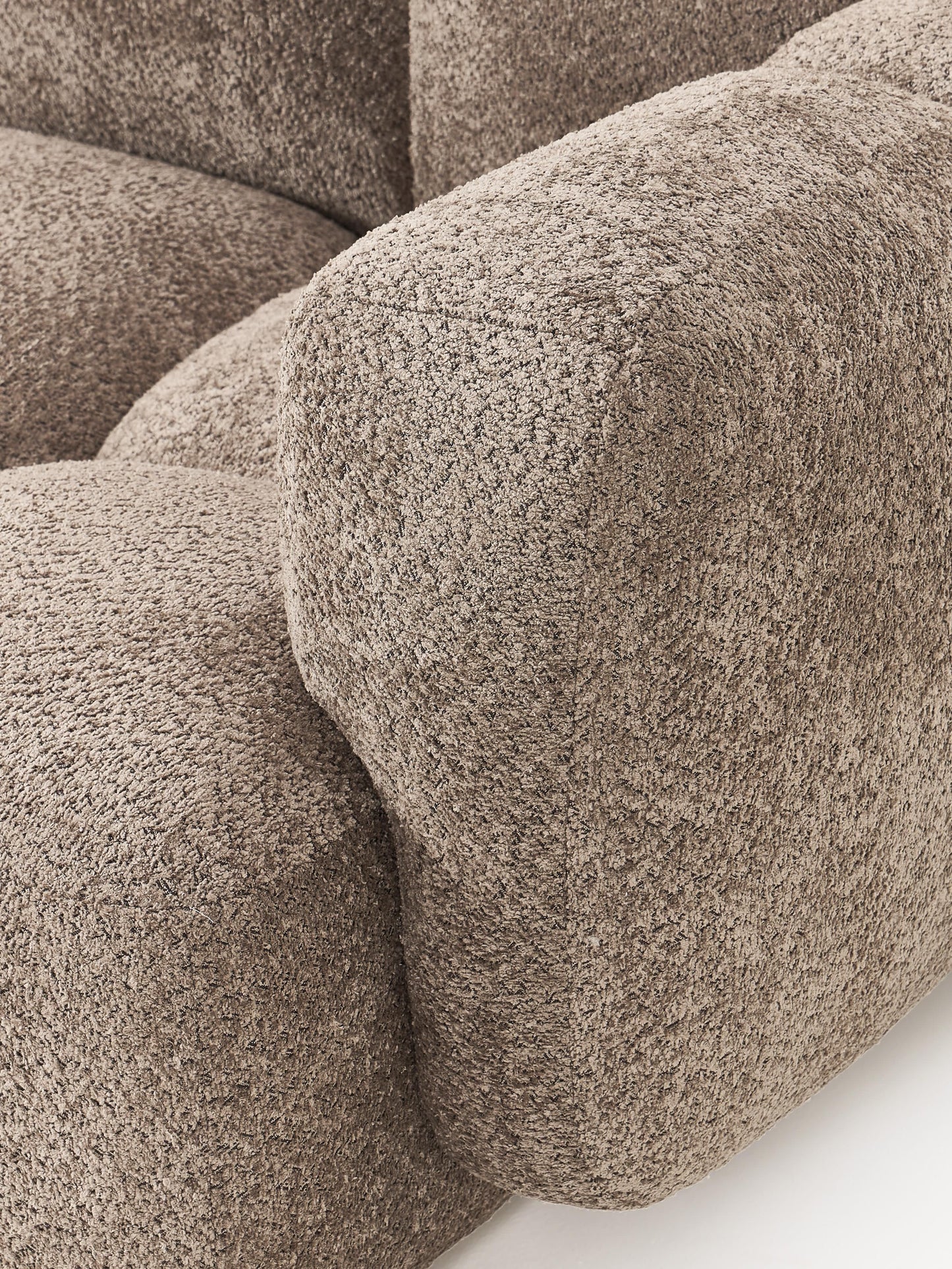 Modulares Sofa Tayla (3-Sitzer) aus Teddy-Bouclé