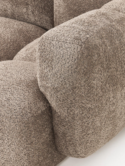 Modulares Sofa Tayla (3-Sitzer) aus Teddy-Bouclé
