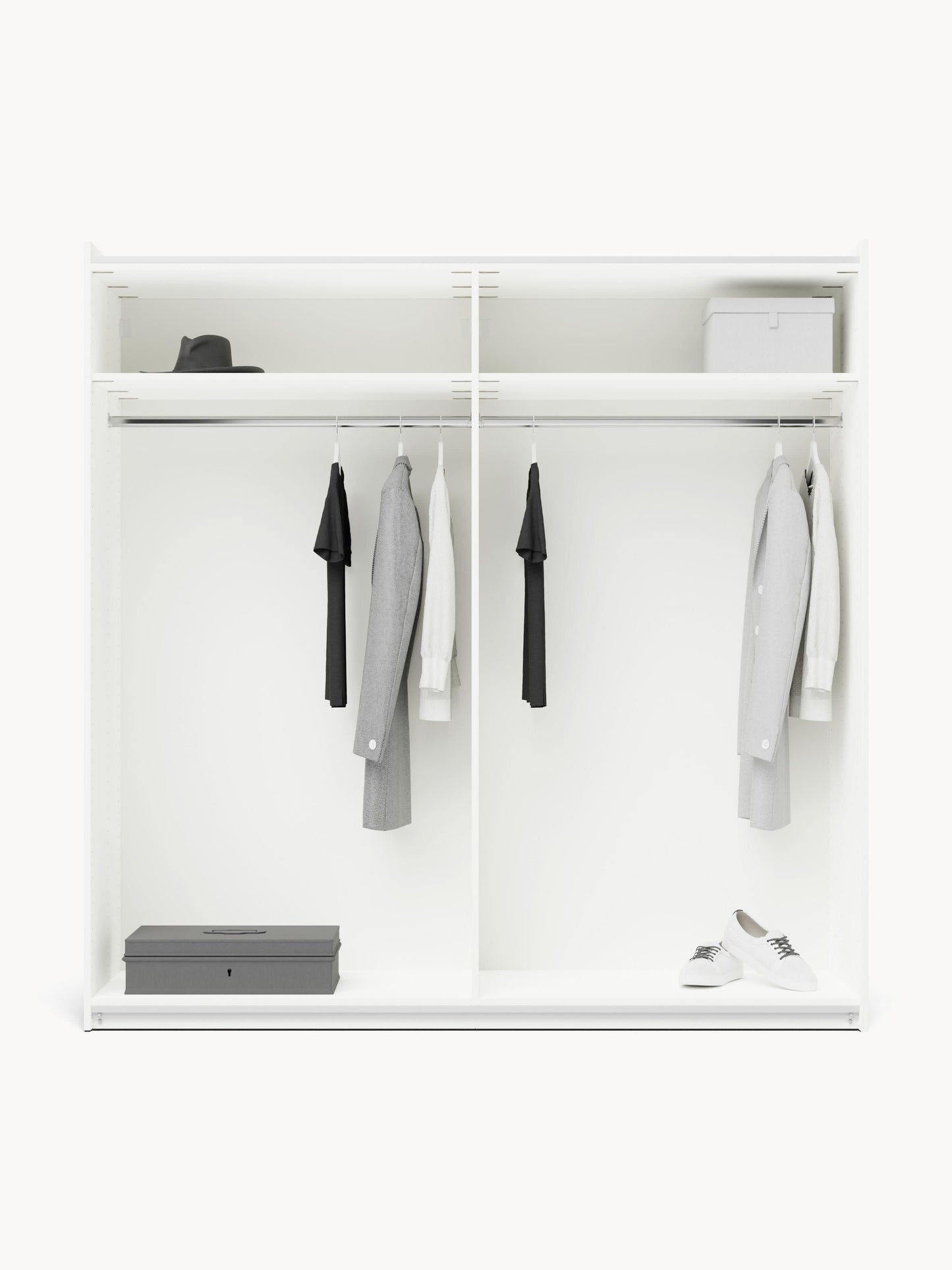 Modularer Schwebetürenschrank Charlotte, 200 cm Breite, in verschiedenen Größen