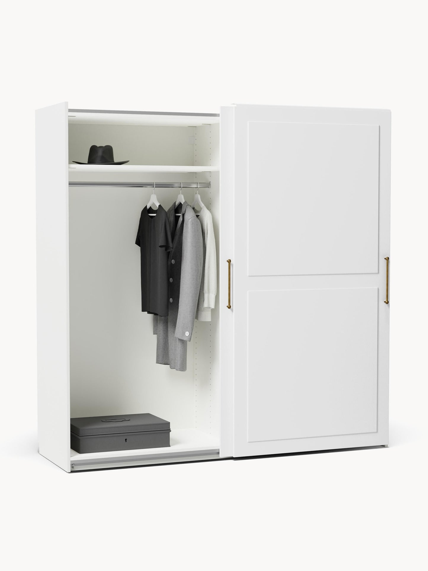 Modularer Schwebetürenschrank Charlotte, 200 cm Breite, in verschiedenen Größen