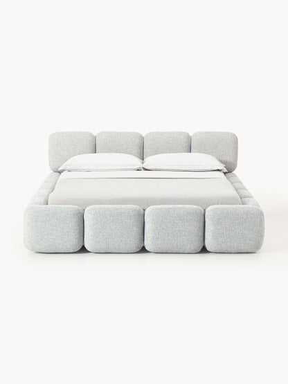 Polsterbett Tayla aus Bouclé mit Stauraum