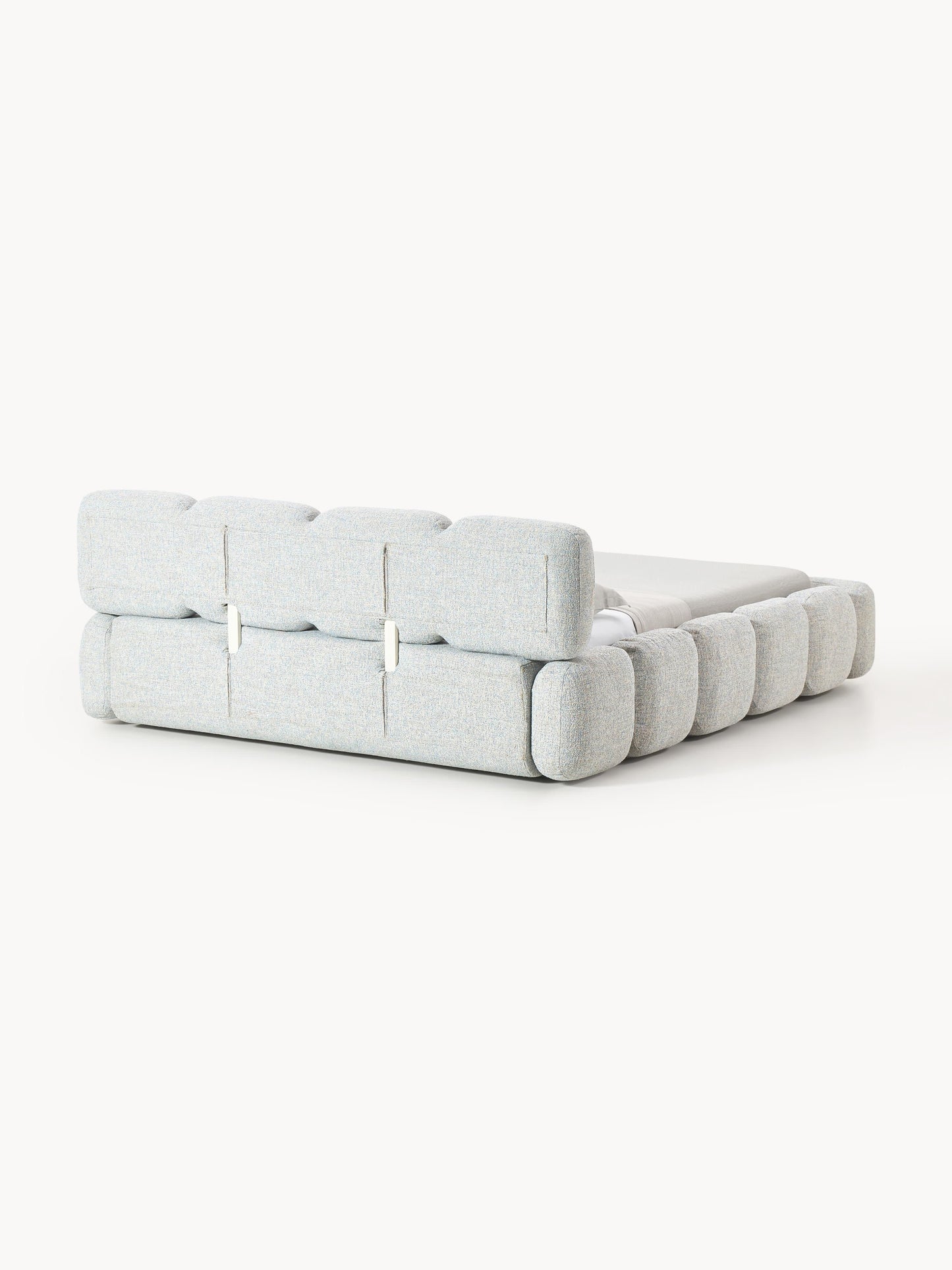 Polsterbett Tayla aus Bouclé mit Stauraum