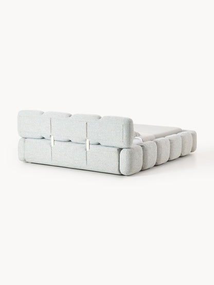 Polsterbett Tayla aus Bouclé mit Stauraum