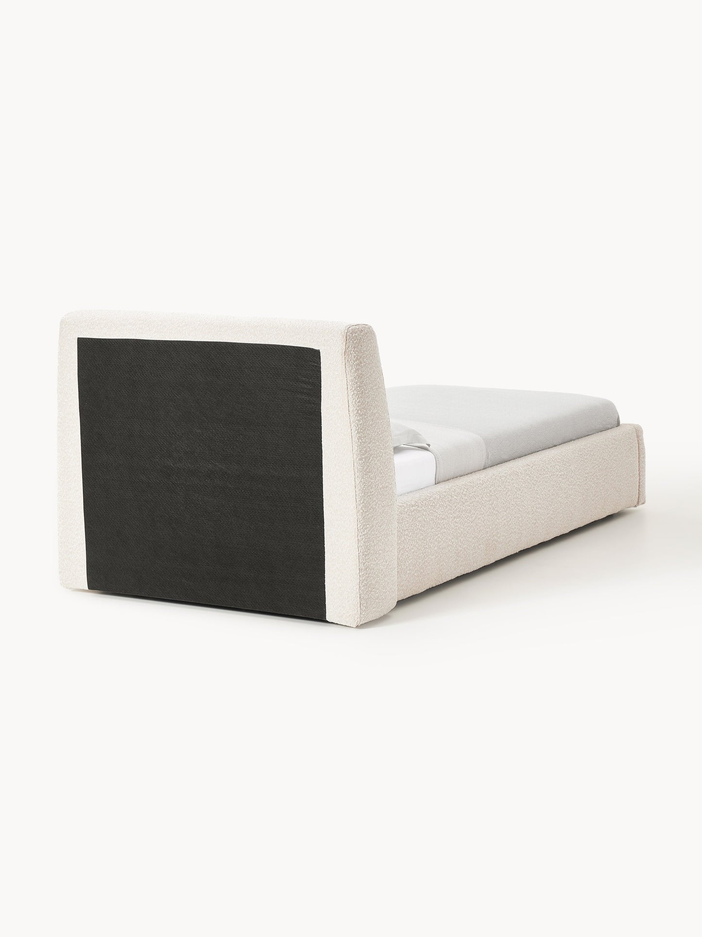 Bouclé-Einzelbett Cloud mit Stauraum