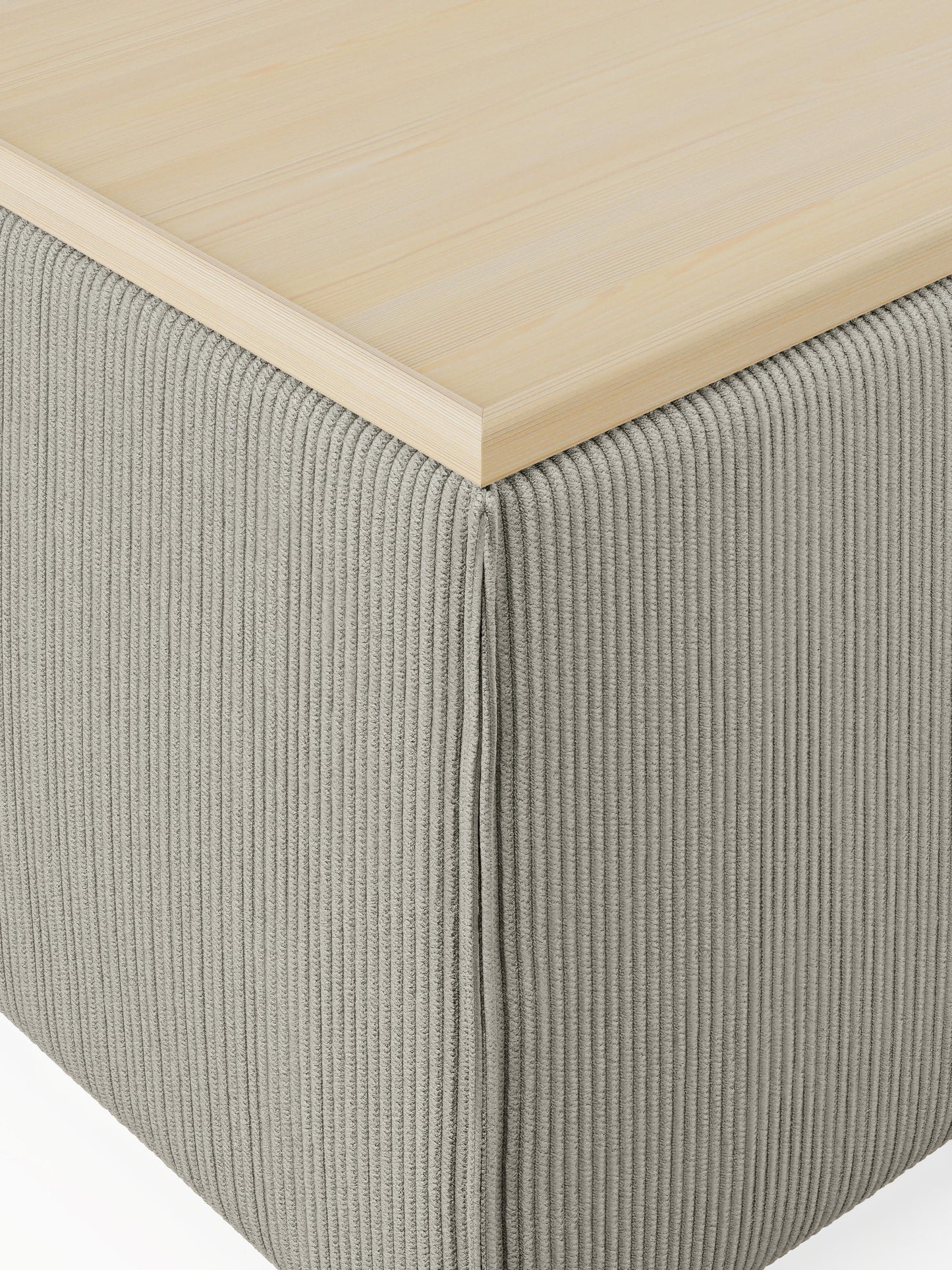 Sofa-Hocker Lennon aus Cord mit Stauraum