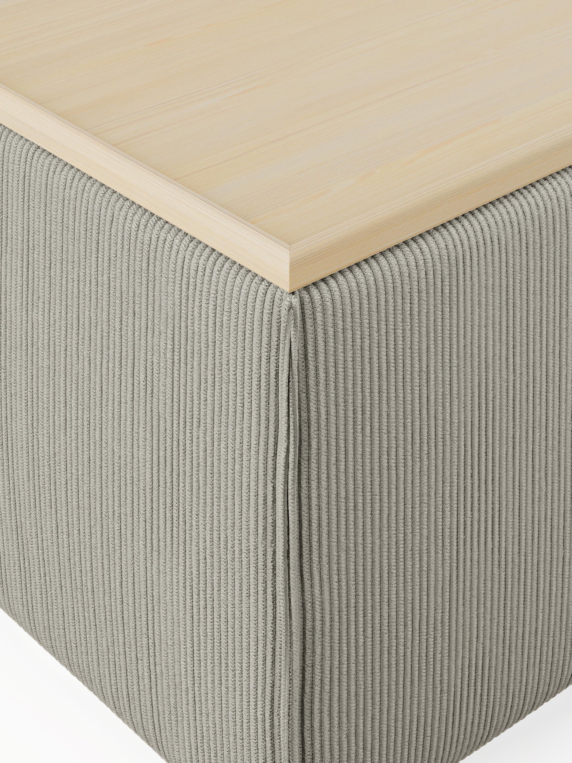 Sofa-Hocker Lennon aus Cord mit Stauraum