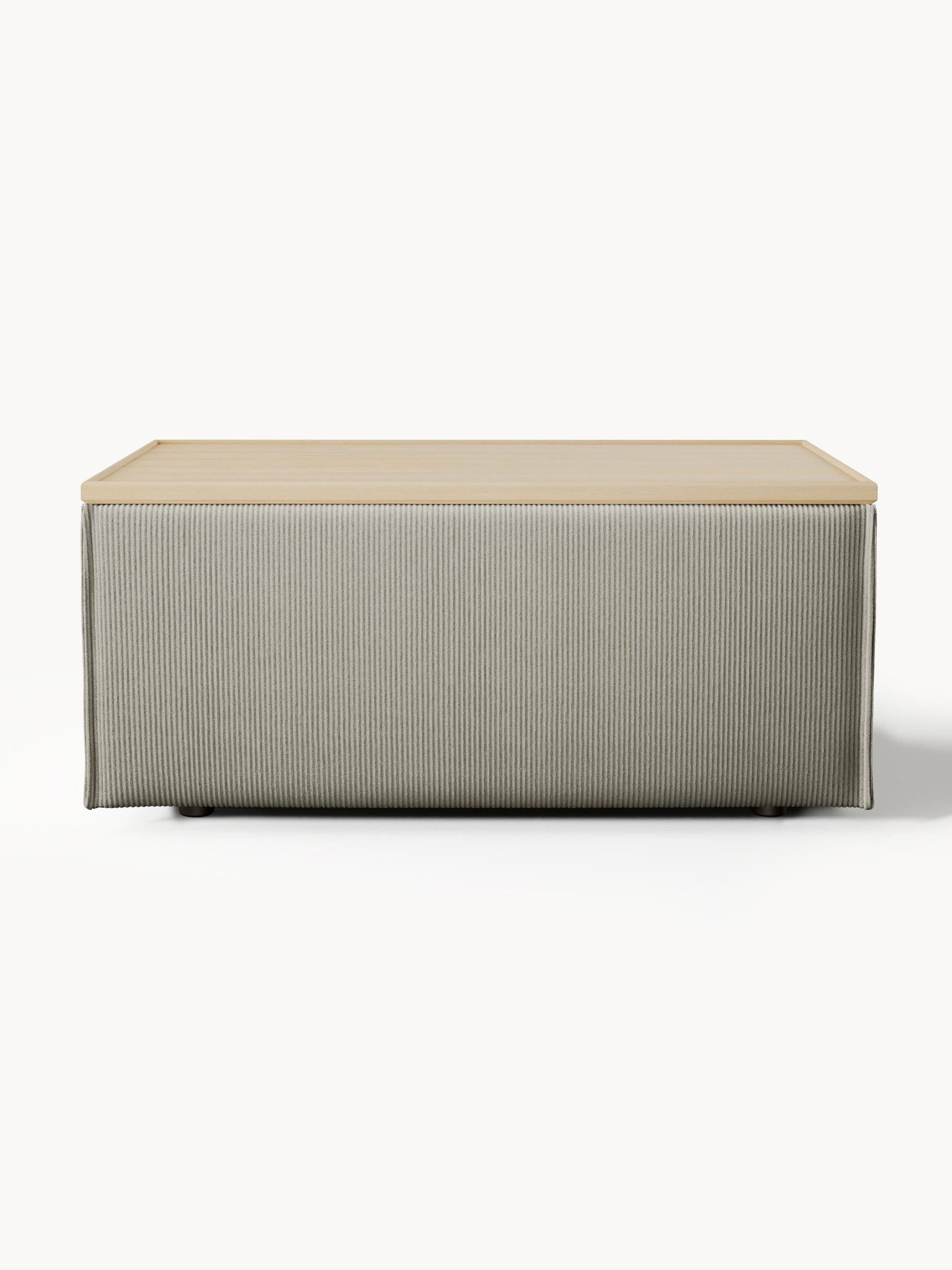 Sofa-Hocker Lennon aus Cord mit Stauraum