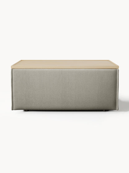 Sofa-Hocker Lennon aus Cord mit Stauraum