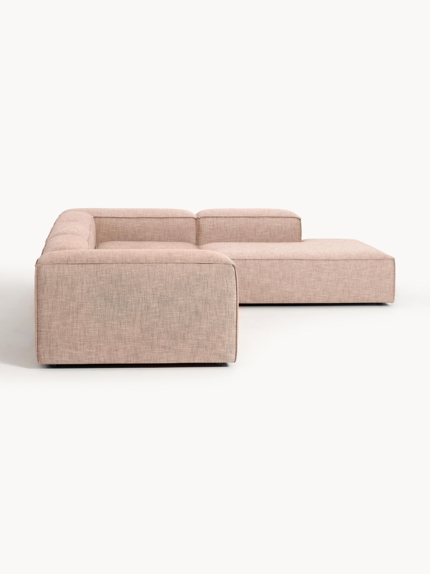 Modulares XL-Ecksofa Lennon (4-Sitzer) aus Leinen-Mix