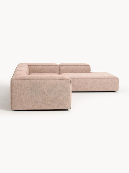 Modulares XL-Ecksofa Lennon (4-Sitzer) aus Leinen-Mix
