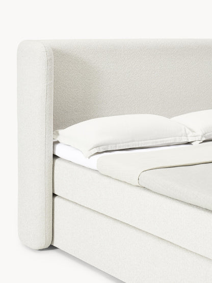 Bouclé-Boxspringbett Perla