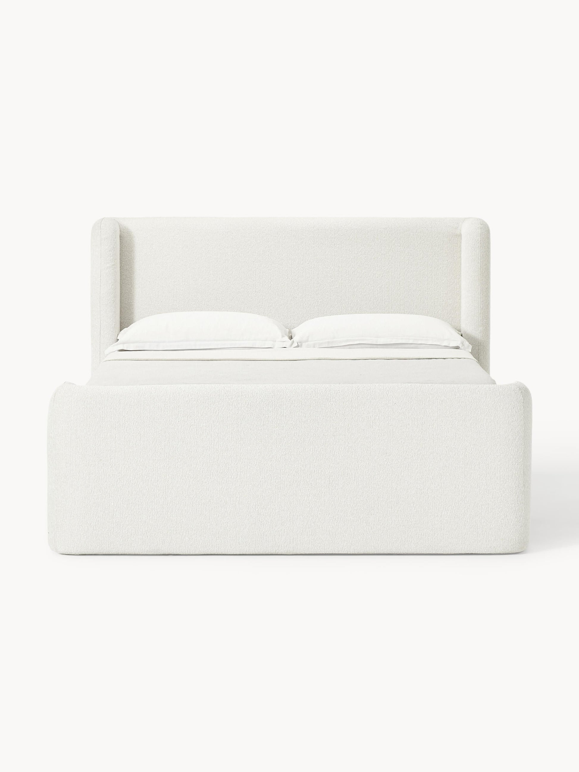 Bouclé-Boxspringbett Perla