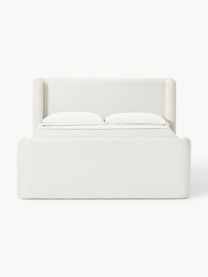 Bouclé-Boxspringbett Perla