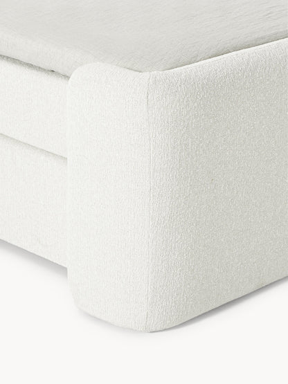 Bouclé-Boxspringbett Perla