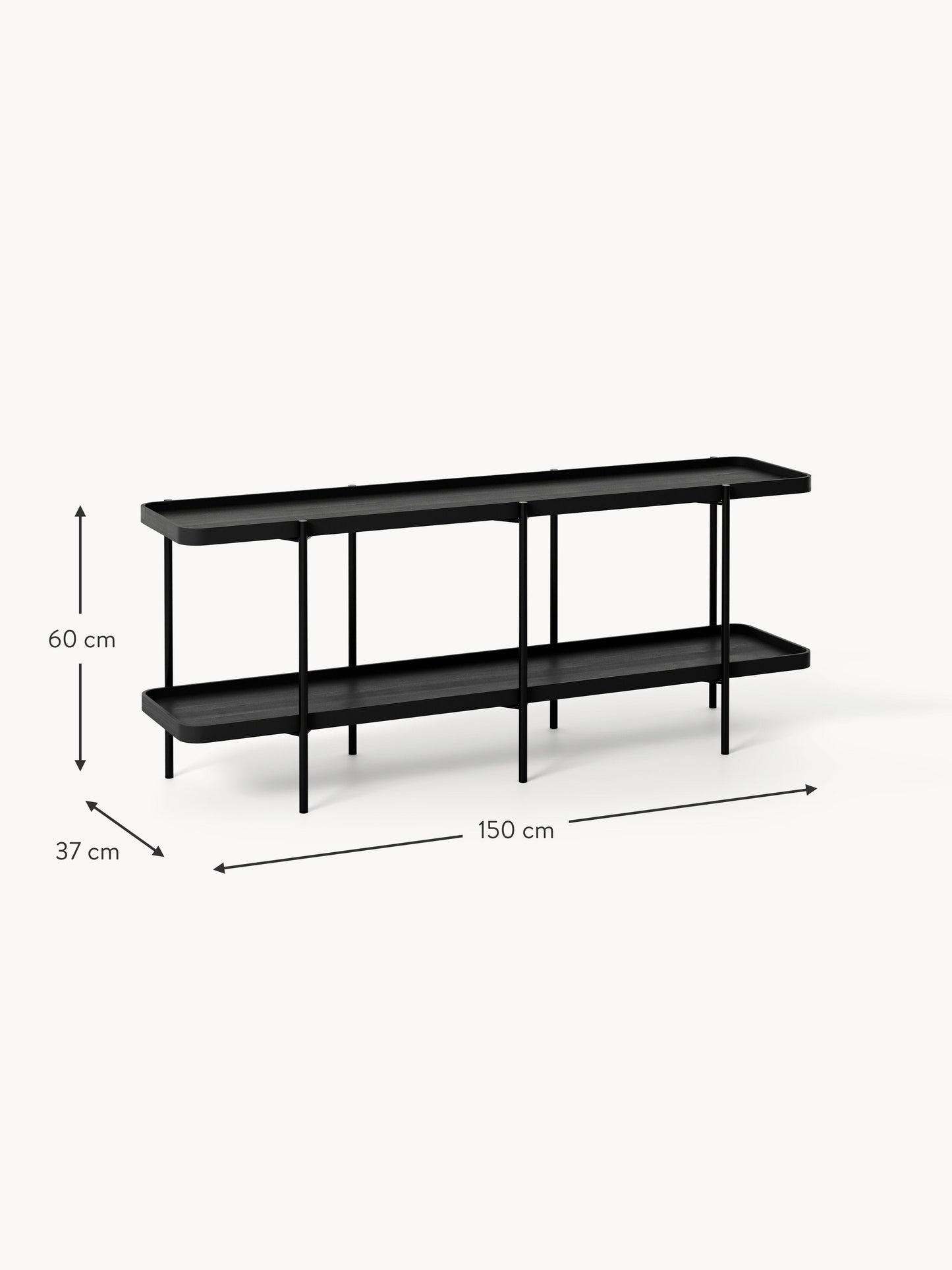 Niedriges Holz-Regal Renee