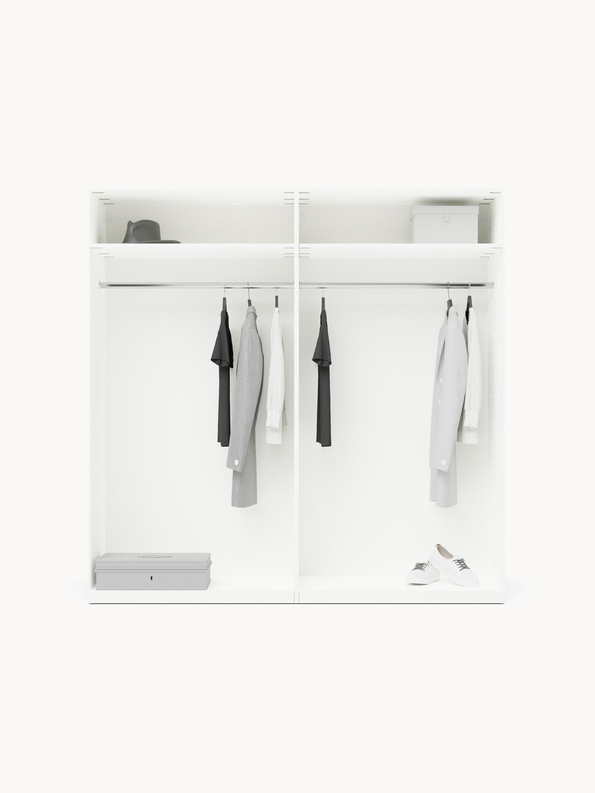 Modularer Drehtürenschrank Leon, 200 cm Breite, in verschiedenen Größen