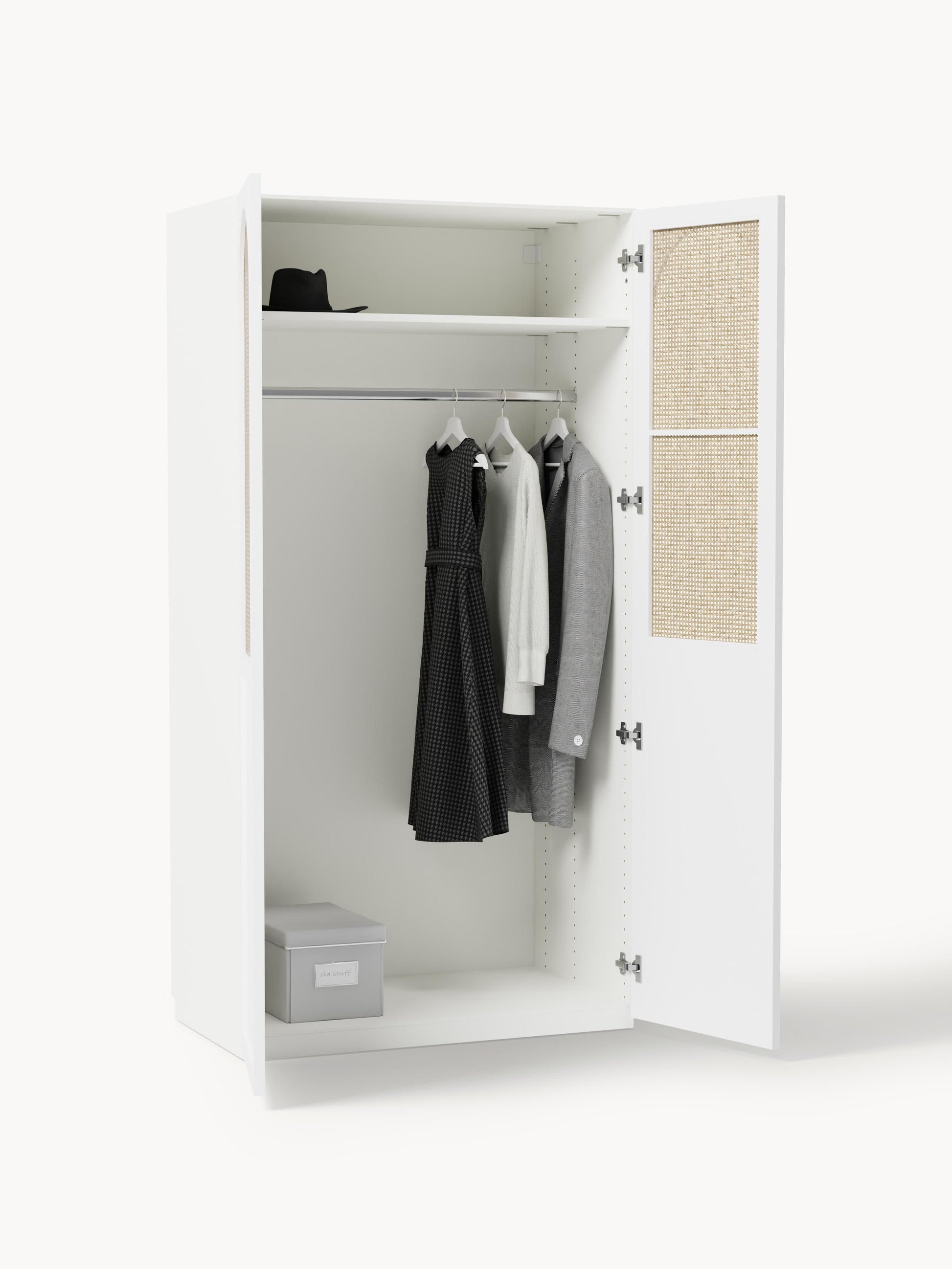 Modularer Drehtürenschrank Jeanne, 100 cm Breite, in verschiedenen Größen