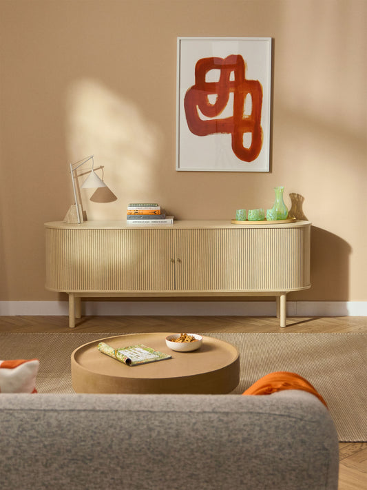 XL Sideboard Calary mit geriffelter Front
