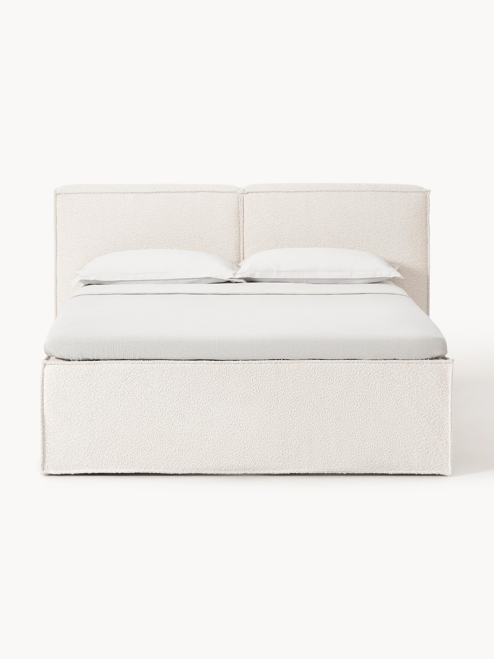 Bouclé-Boxspringbett Lennon