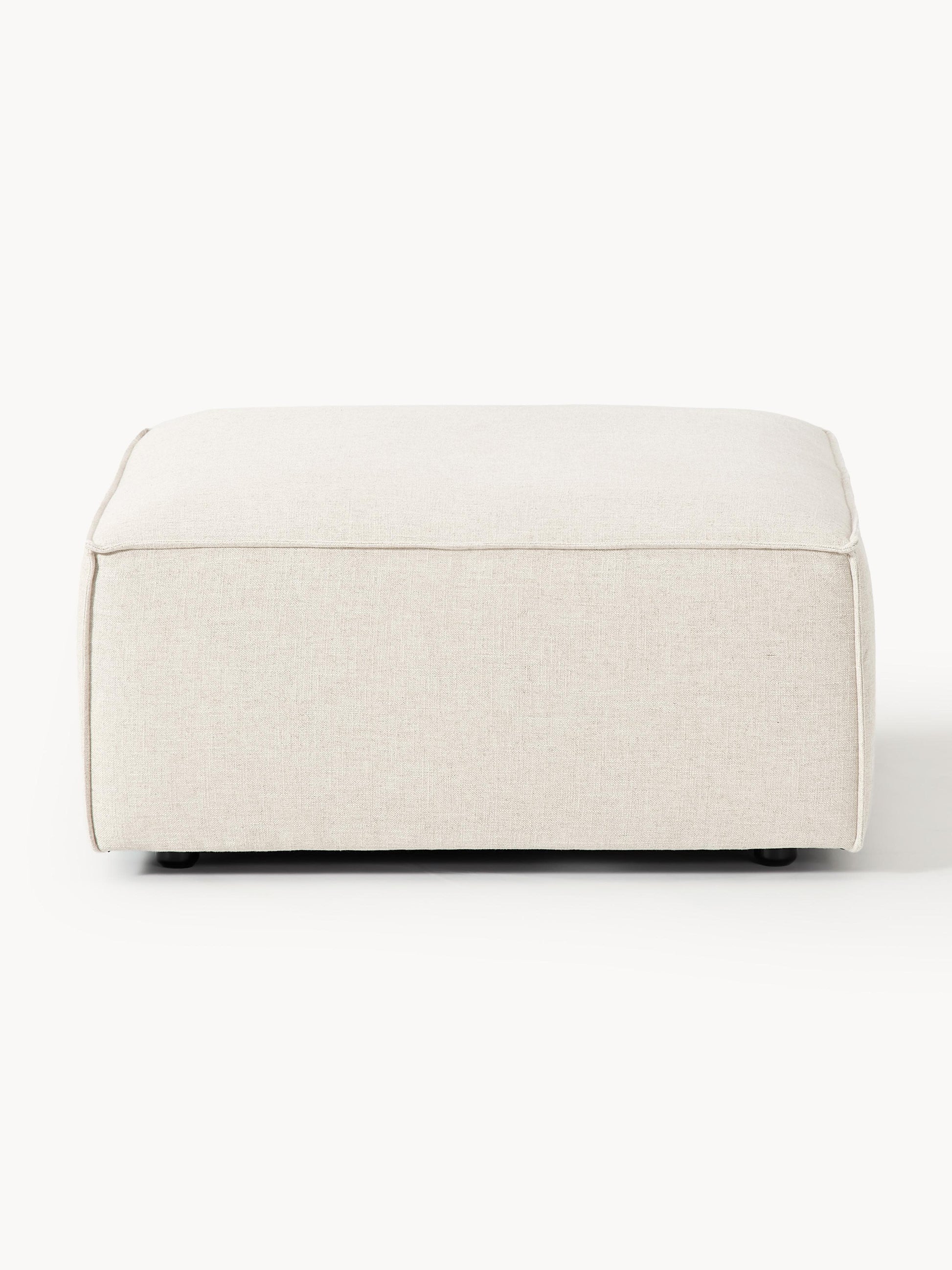 Sofa-Hocker Lennon aus Leinen-Mix