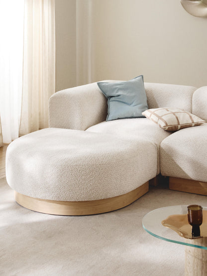Sofa-Hocker Natalie aus Teddy-Bouclé
