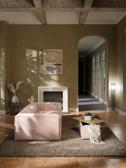 Sofa-Hocker Lennon aus Leinen-Mix mit Stauraum