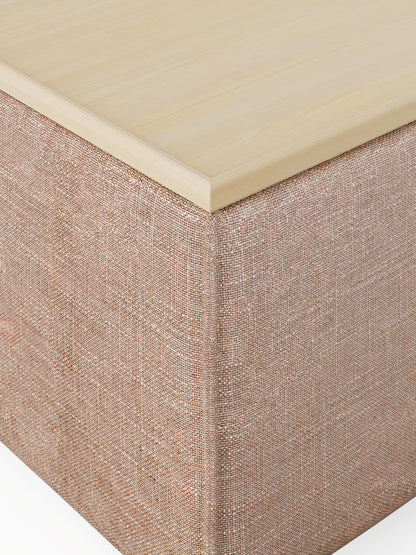 Sofa-Hocker Lennon aus Leinen-Mix mit Stauraum