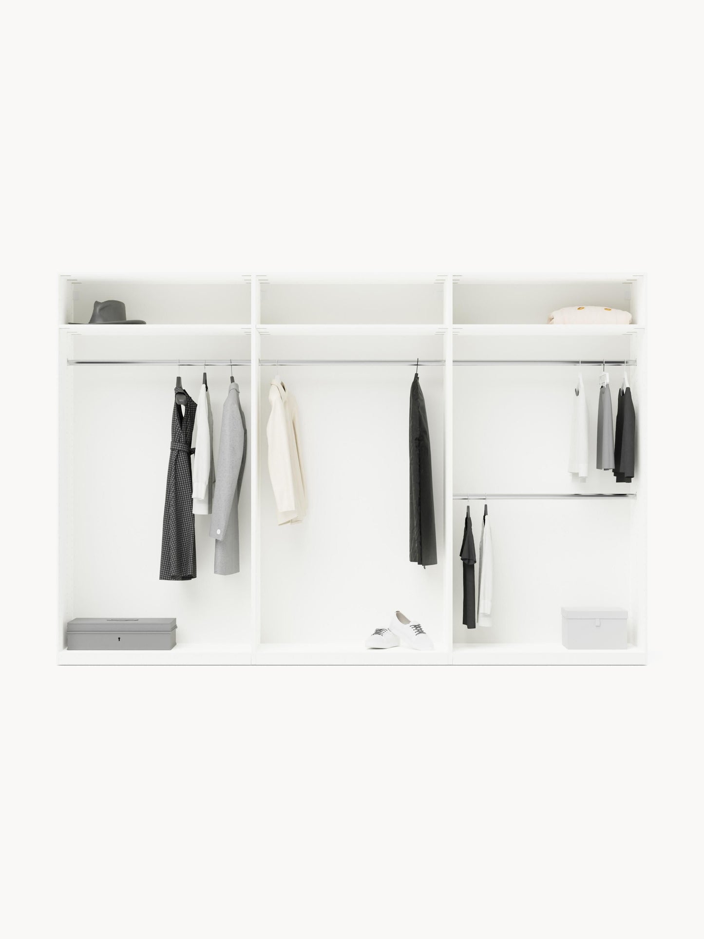 Modularer Drehtürenschrank Charlotte, 100 cm Breite, in verschiedenen Größen