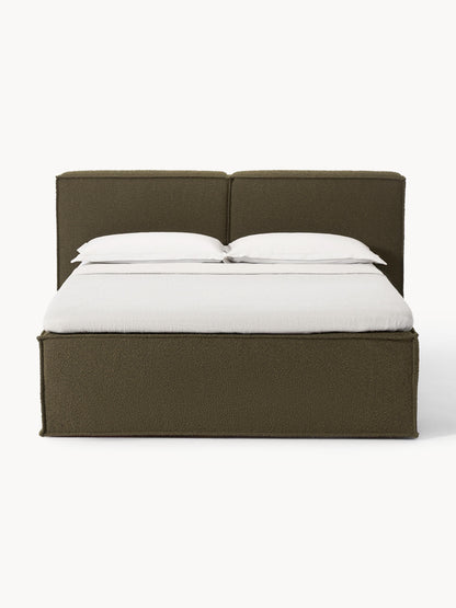 Bouclé-Boxspringbett Lennon