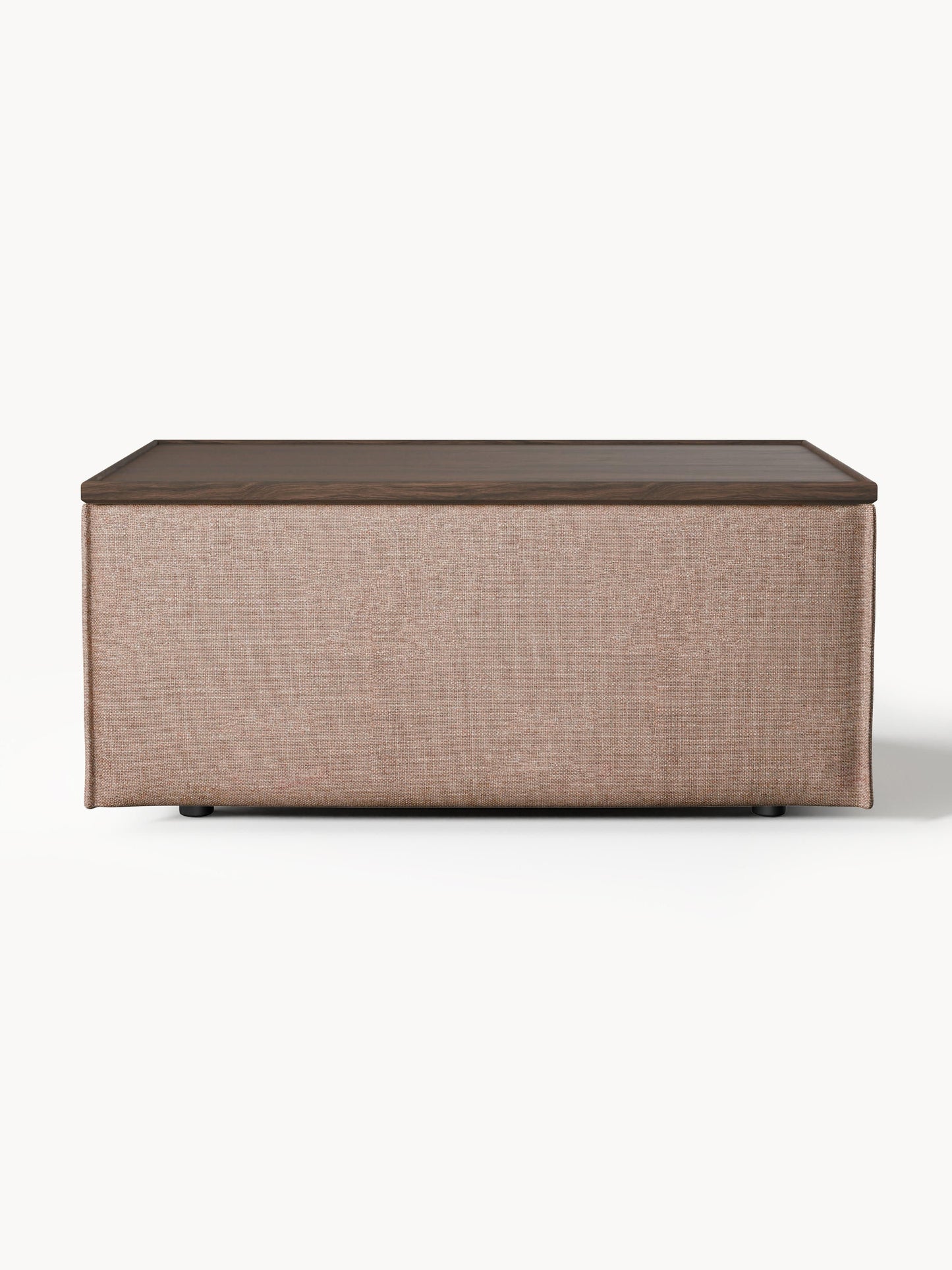 Sofa-Hocker Lennon aus Leinen-Mix mit Stauraum