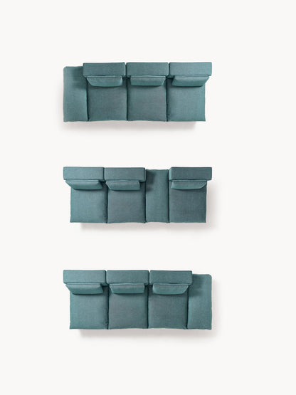 Modulares XL-Sofa Felix (3-Sitzer) mit Hocker