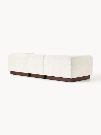 Modulares Sofa Natalie (3-Sitzer) aus Teddy-Bouclé