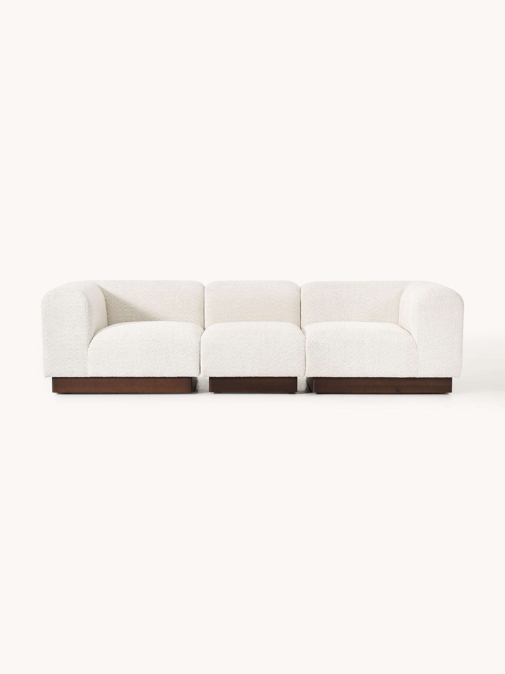 Galeriebild 1 - Modulares Sofa Natalie (3-Sitzer) aus Teddy-Bouclé