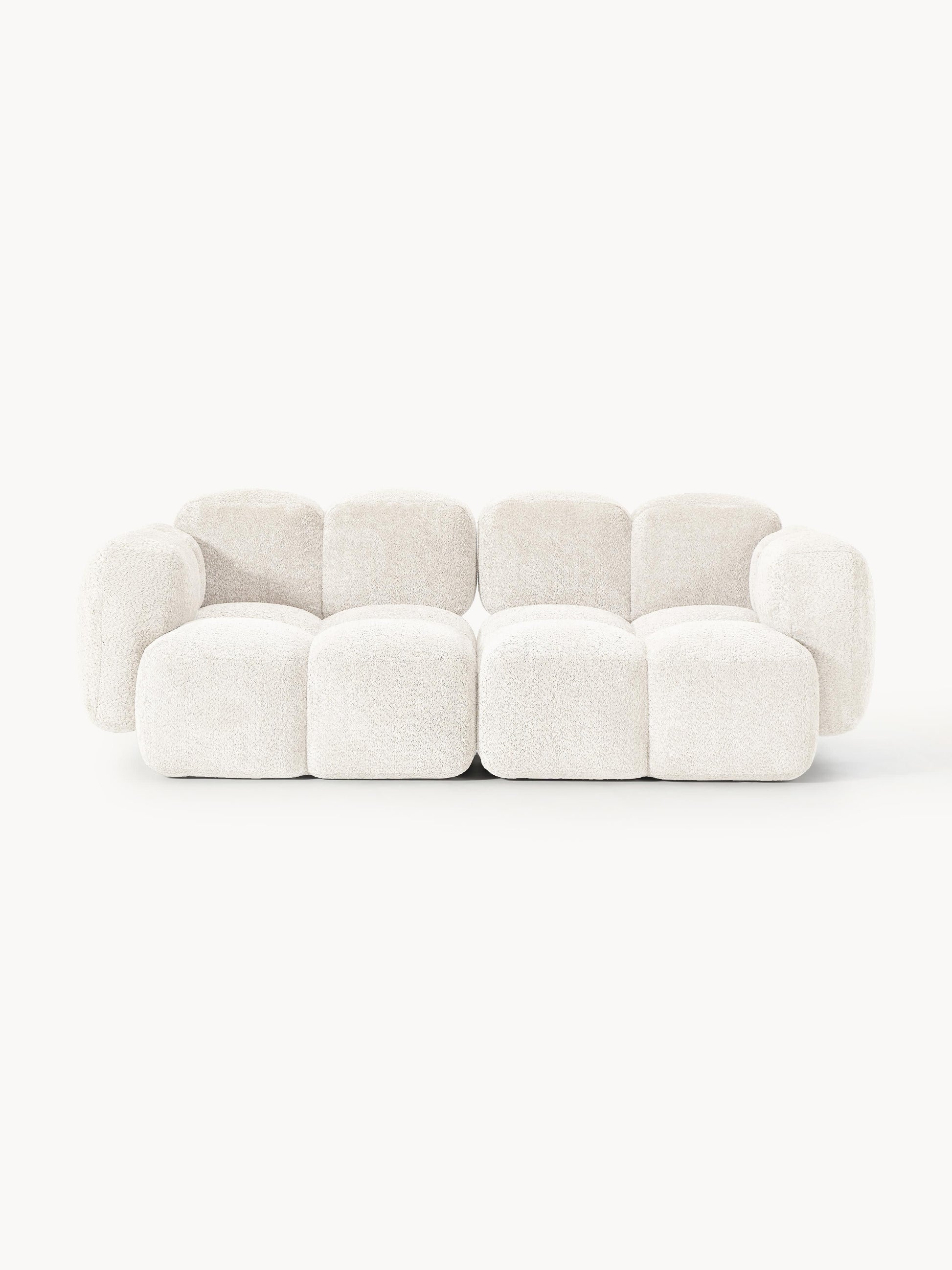 Galeriebild 1 - Modulares Sofa Tayla (3-Sitzer) aus Teddy-Bouclé