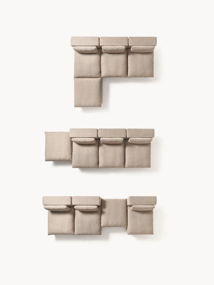 Modulares XL-Sofa Felix mit Hocker (links/rechts)